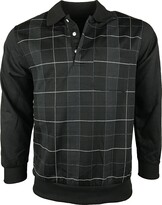 Thumbnail for your product : D-Project Men's Check Knitted Jumper Crew Neck Long Sleeve Ribbed Hem Cuff Sweater New (Black