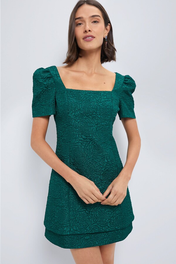 Hyacinth House Emerald Green Juliana Mini Dress - ShopStyle