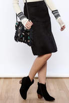 Thumbnail for your product : Lucy Paris Farah Faux Suede Skirt