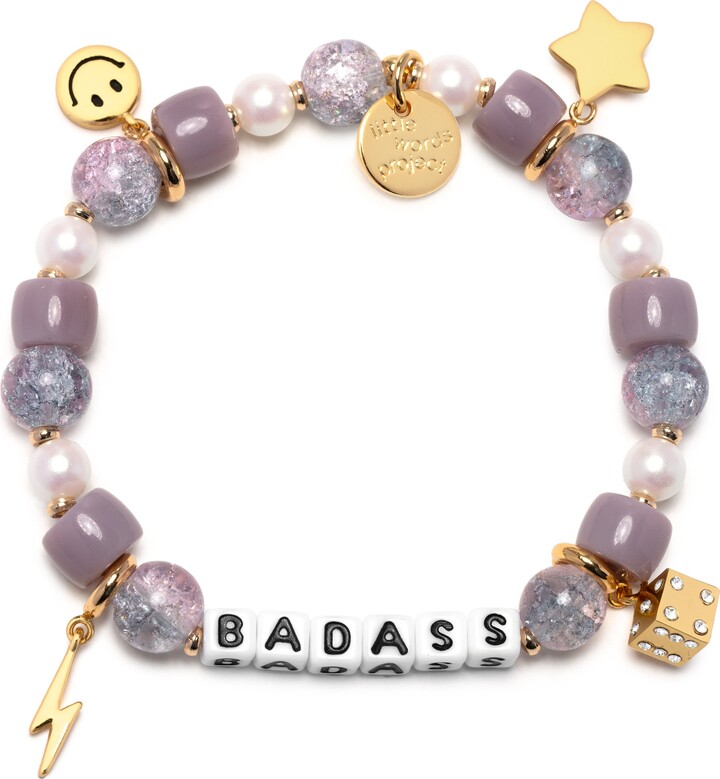 Little Words Project Badass Beaded Stretch Bracelet