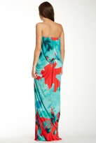 Thumbnail for your product : Young Fabulous & Broke Gautier Flower Print Strapless Maxi Dress