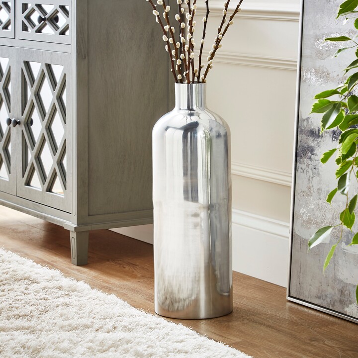 Dunelm 58cm Metal Vase Silver ShopStyle