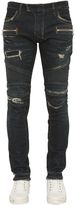 Thumbnail for your product : Balmain 16.5cm Biker Stretch Denim Jeans