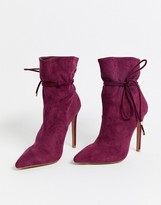 Thumbnail for your product : ASOS DESIGN Estonia slouch ankle boots in purple