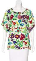 Thumbnail for your product : See by Chloe Floral Silk-Blend Top