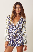 Thumbnail for your product : Blu Moon SILK CAMEL LEOPARD BOHO ROMPER