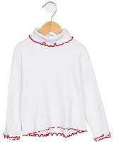Thumbnail for your product : Florence Eiseman Girls' Ruffle-Trimmed Turtleneck Top white Girls' Ruffle-Trimmed Turtleneck Top