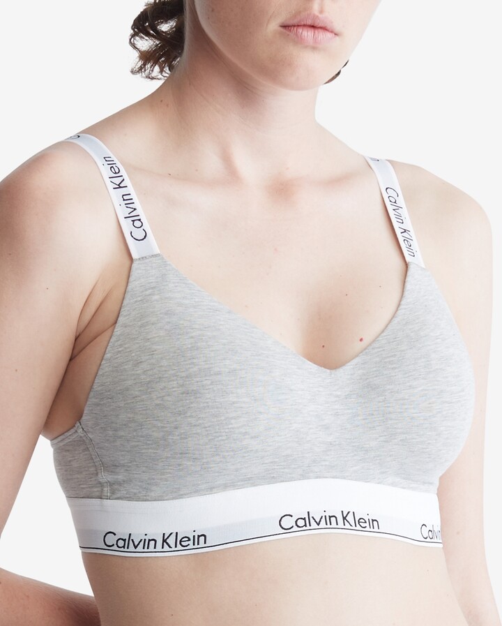 Calvin Klein Modern Cotton Holiday check print unlined bralette