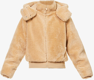 Alo Yoga Womens Brown Foxy Brand-patch Faux-fur Jacket - ShopStyle Fur &  Shearling Coats