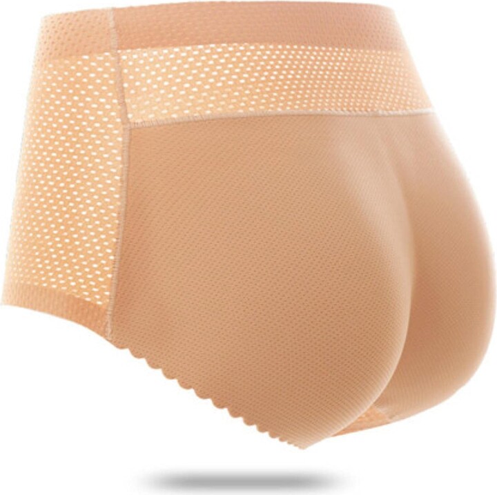 BUCROS Butt Pads Lady Middle Waist Sexy Padding Panties Bum Padded Butt  Lifter Enhancer Hip Push Up Panties Underwear Panties Buttocks-Nude