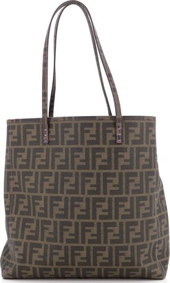 Fendi Roll Tote Ombre Zucca Coated Canvas Small Blue Brown