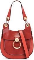Thumbnail for your product : Chloé Small Tess Leather Hobo Bag in Sepia Brown | FWRD