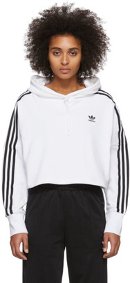 cropped hoodie adidas white