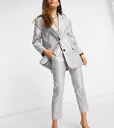 Thumbnail for your product : ASOS Petite ASOS DESIGN Petite moire suit trouser in metallic