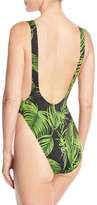 Thumbnail for your product : Norma Kamali Marissa Printed High-Leg One-Piece Swimsuit