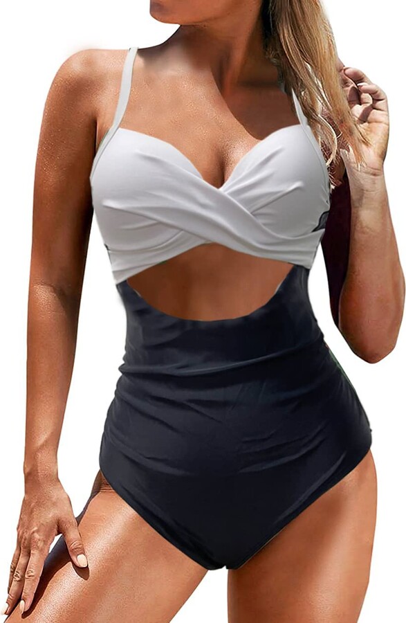 JFAN Women Swimming Costume Tummy Control Swimwear Swimsuits for Womens