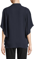 Thumbnail for your product : Kobi Halperin Carin Ruffled-Sleeve Silk Blouse