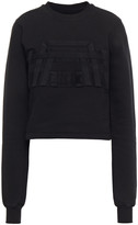 Thumbnail for your product : Rick Owens Woven-trimmed Cotton-fleece Sweatshirt