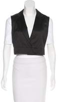 Thumbnail for your product : Cacharel Notched-Lapel Cropped Vest