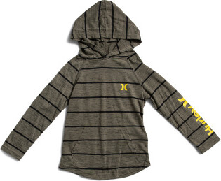 TJMAXX Boys Striped Hooded Long Sleeve T-Shirt, Cotton/Polyester