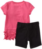 Thumbnail for your product : Hello Kitty Sequin Applique Fringe Tee & Short Set (Little Girls)