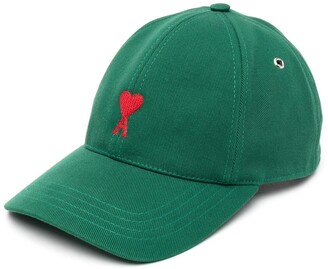 Ami Alexandre Mattiussi Ami de Coeur Embroidered Logo Cap Green