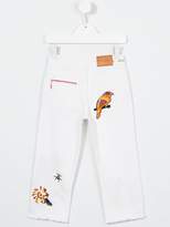Thumbnail for your product : Gucci Kids floral embroidered jeans