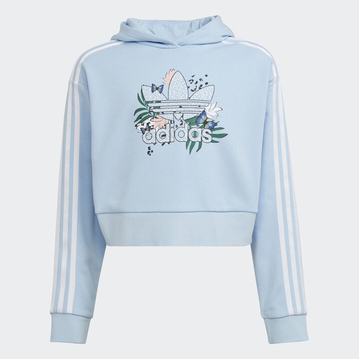 adidas HER Studio London Animal Flower Print Crop Hoodie - ShopStyle Girls'  Sweatshirts