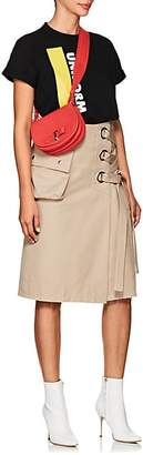 Sacai Women's Lace-Up Cotton Midi-Skirt - Beige