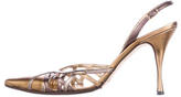 Thumbnail for your product : Dolce & Gabbana Metallic Slingback Pumps