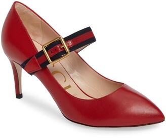Gucci Mary Jane Pointed Toe Pump