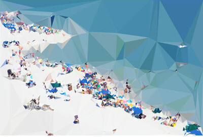 Clicart Fractal Beach 1 by THE Studio - Print on Canvas