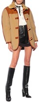 Thumbnail for your product : Philosophy di Lorenzo Serafini Leather-trimmed wool-blend jacket
