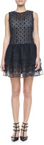 Thumbnail for your product : RED Valentino Embroidered Tiered-Skirt Dress