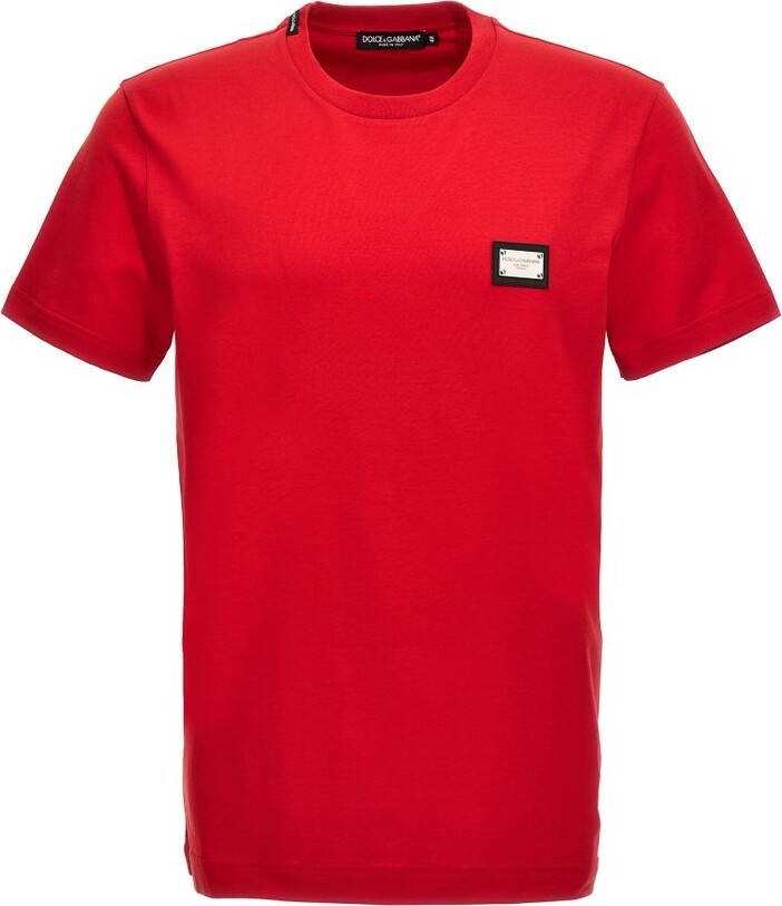 Dolce & Gabbana Cettire Men's Designer Red T-shirts | ShopStyle