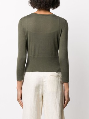 N.Peal Cropped Cashmere Cardigan