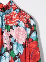 Thumbnail for your product : Msgm Kids Floral-Print Long-Sleeve Dress
