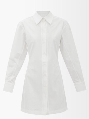 Victoria Beckham - Stretch-cotton Mini Shirt Dress - White