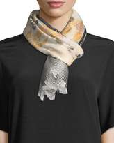 Thumbnail for your product : Etro Geo Border Silk-Blend Scarf