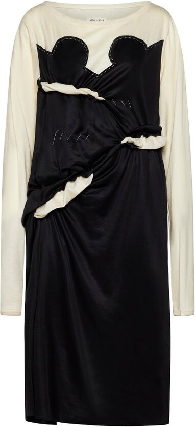 Maison Margiela Patchwork Long-Sleeved Dress