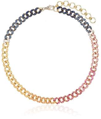 Shay 18kt gold diamond sapphire anklet