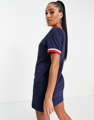 Fila large chest logo t-shirt dress in navy exclusive to ASOS - ShopStyle