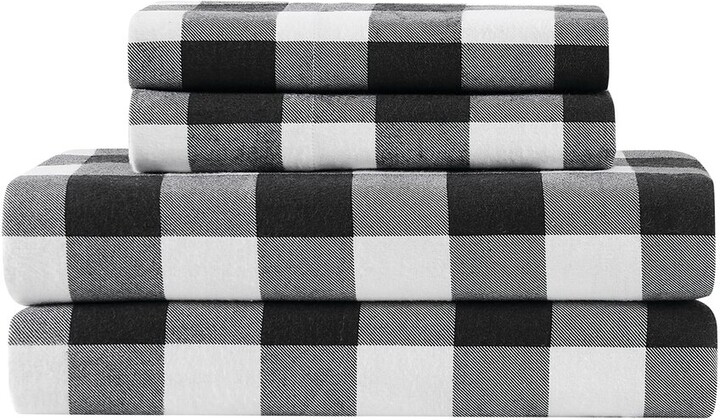 Truly Soft Buffalo Check Flannel Sheet Set