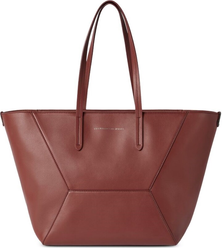 Brunello Cucinelli Leather Shopping Bag