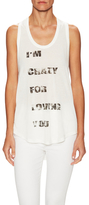 Thumbnail for your product : Haute Hippie Front Text Racerback Tee
