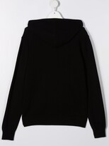 Thumbnail for your product : Balmain Kids TEEN raised-logo knitted hoodie
