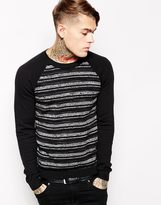 Thumbnail for your product : Diesel Crew Knit Sweater K-Indruma Stripe Raglan