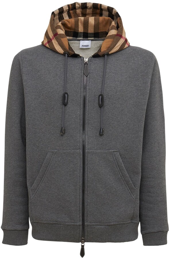 burberry zip up moletom com capuz