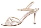 Thumbnail for your product : Manolo Blahnik Leather Ankle Strap Sandals