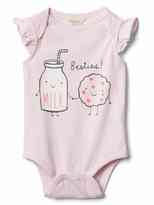 Thumbnail for your product : Gap Organic milk and cookies flutter bodysuit